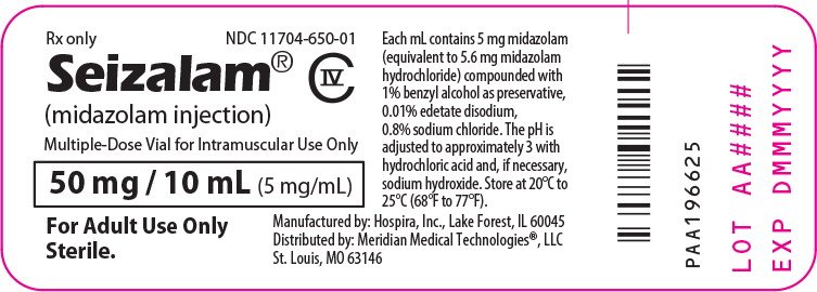 Principal Display Panel - Seizalam 5mg/mL Vial Label
