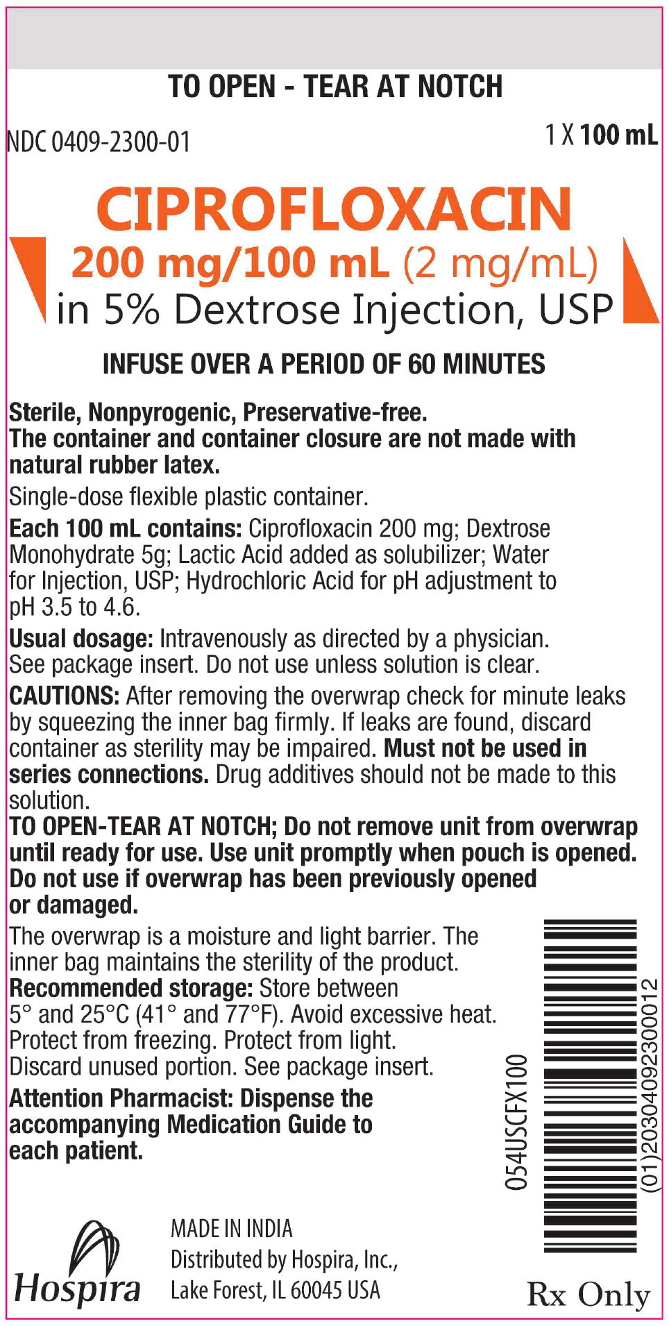 Principal Display Panel – 100 mL Pouch Label
