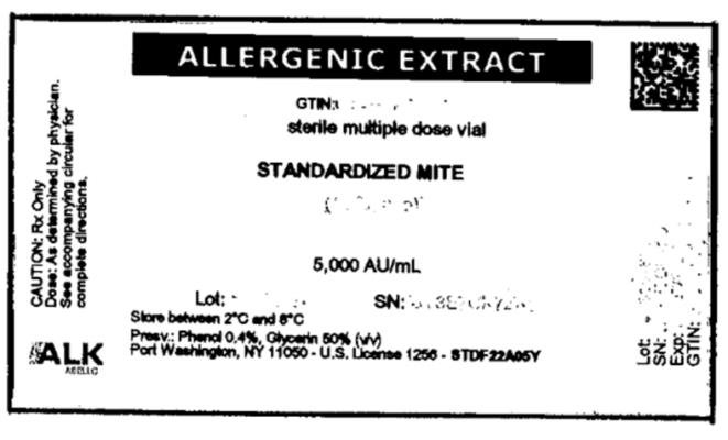 ALLERGENIC EXTRACT
STANDARDIZED MITE
5,000 AU/mL
