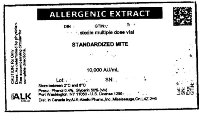 ALLERGENIC EXTRACT
sterile multiple dose vial
STANDARDIZED MITE
10,000 AU/mL
