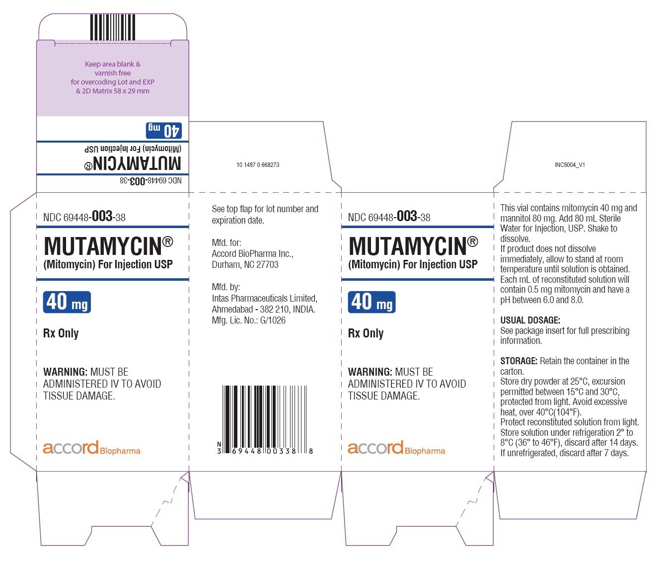 40mg carton label