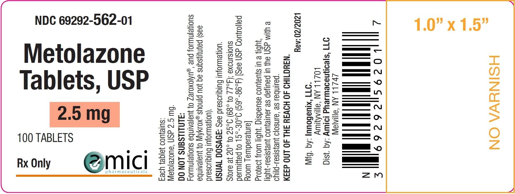 Metolazone 2.5mg
