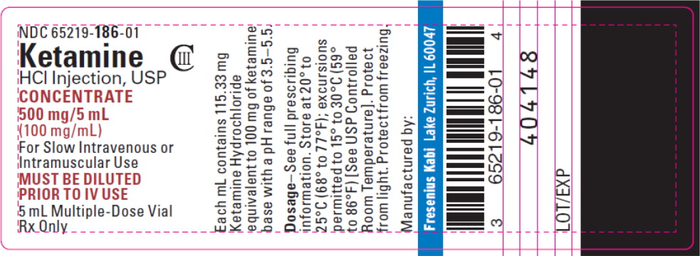 PACKAGE LABEL - PRINCIPAL DISPLAY – Ketamine HCl Injection, USP 5 mL Vial Label
