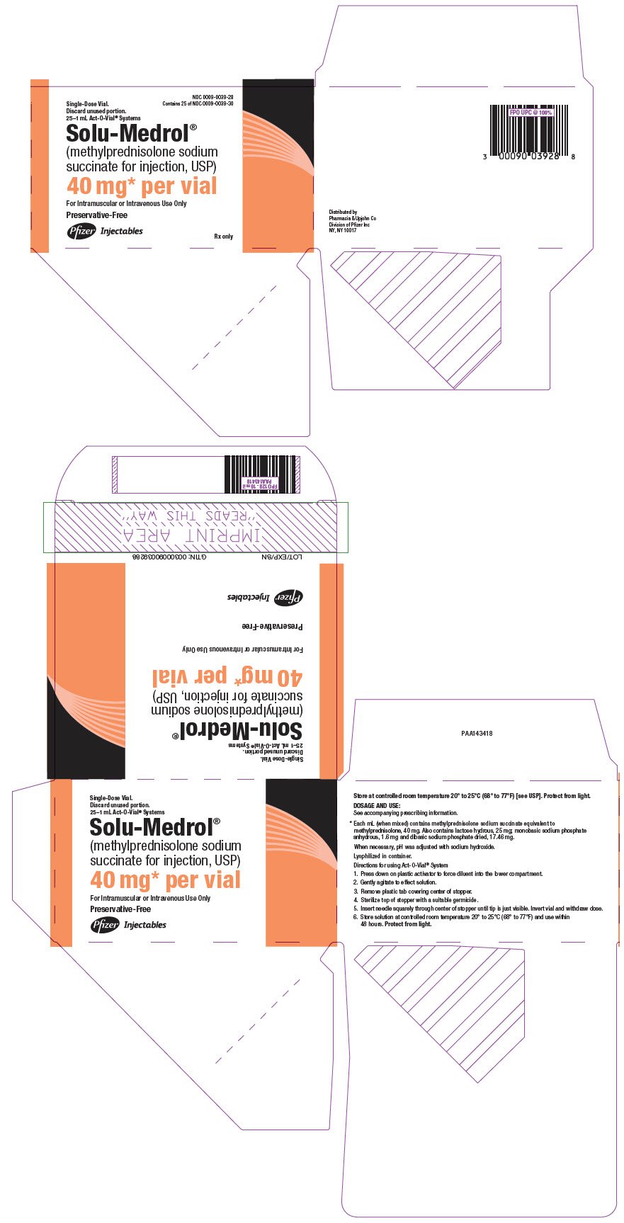 PRINCIPAL DISPLAY PANEL - 40 mg Vial Carton