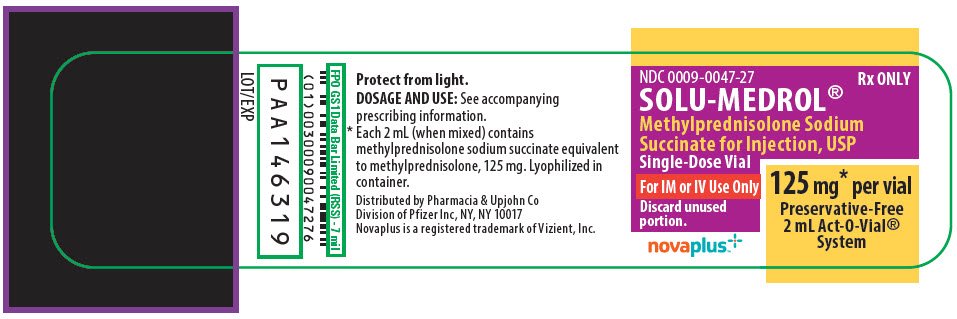 PRINCIPAL DISPLAY PANEL - 125 mg Vial Label - Act-O-Vial System