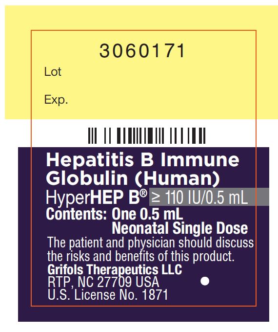 0.5 mL Vial Label