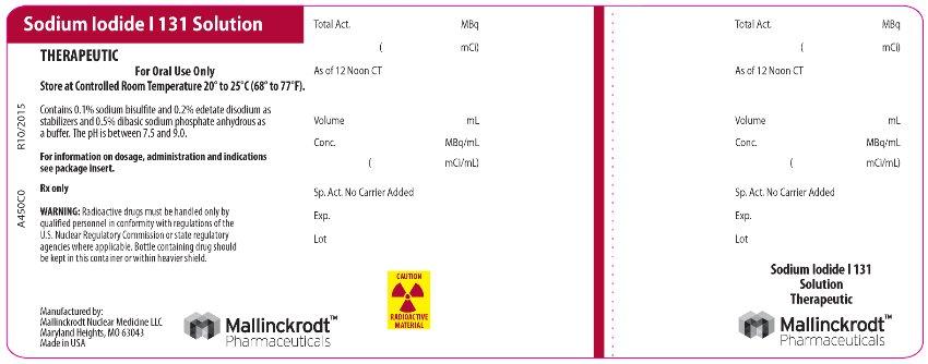 Sodium Iodide I 131 - FDA prescribing information, side Sodium Iodide I 131 - FDA prescribing information, side