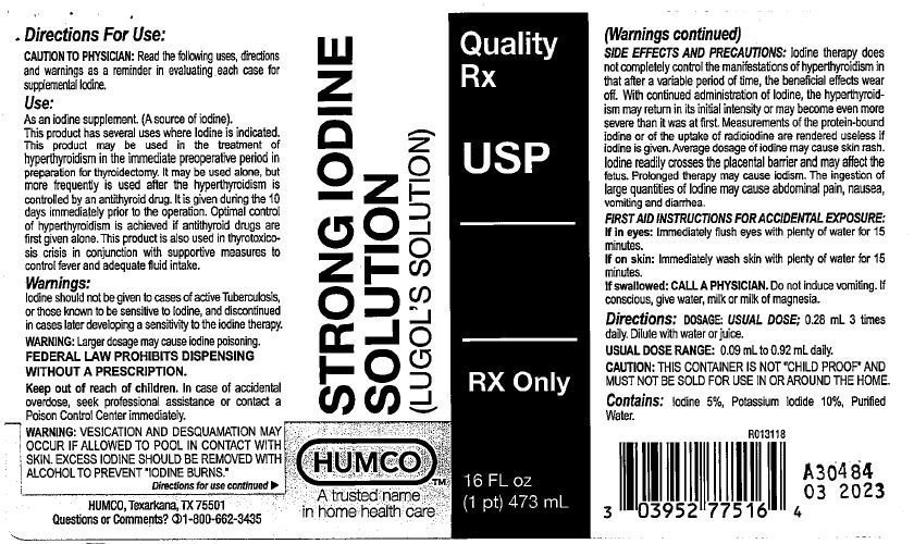 Lugols Strong Iodine Solution - FDA prescribing information, side
