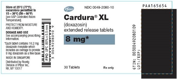 PRINCIPAL DISPLAY PANEL - 8 mg Tablet Bottle Label - 2080