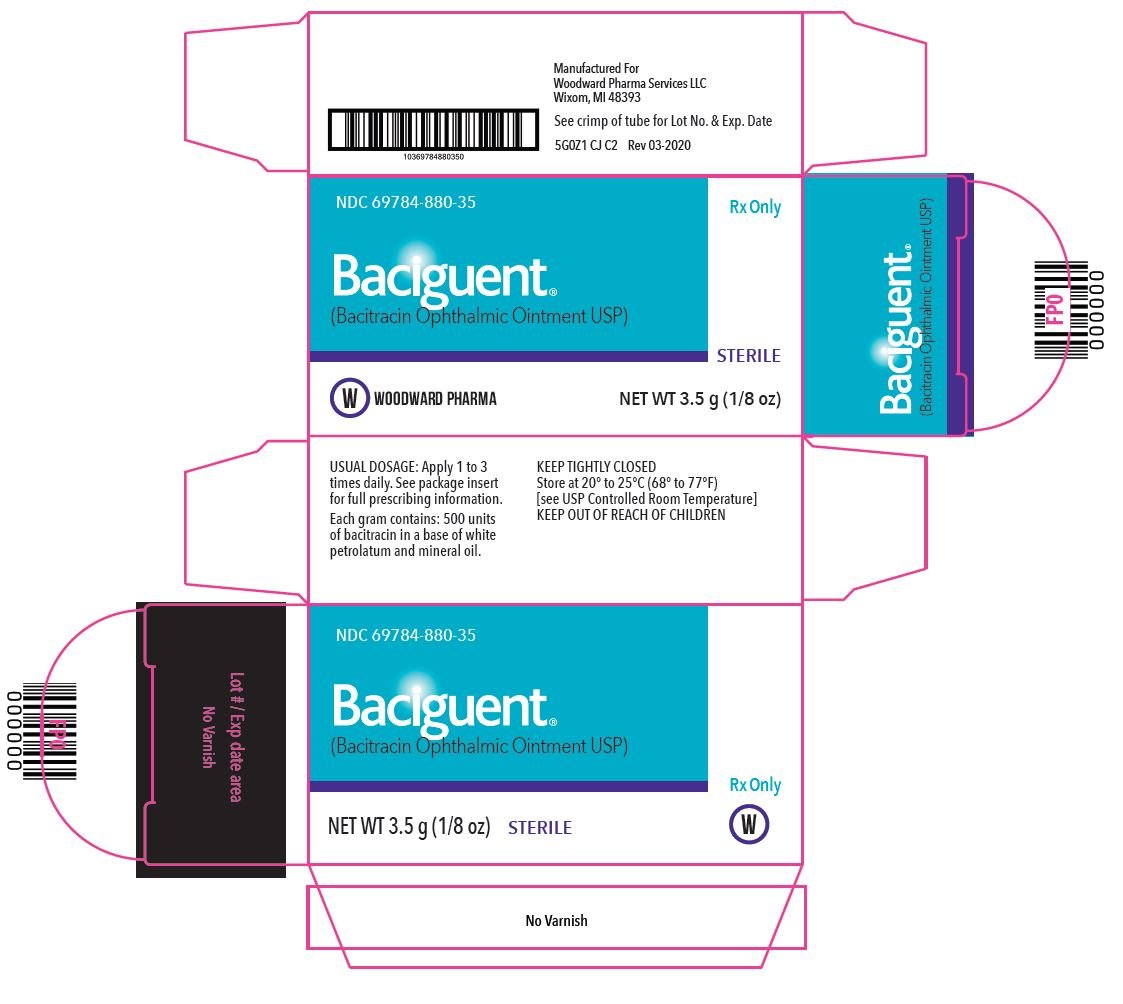 Bacitracin Ophthalmic Ointment 1 g Label