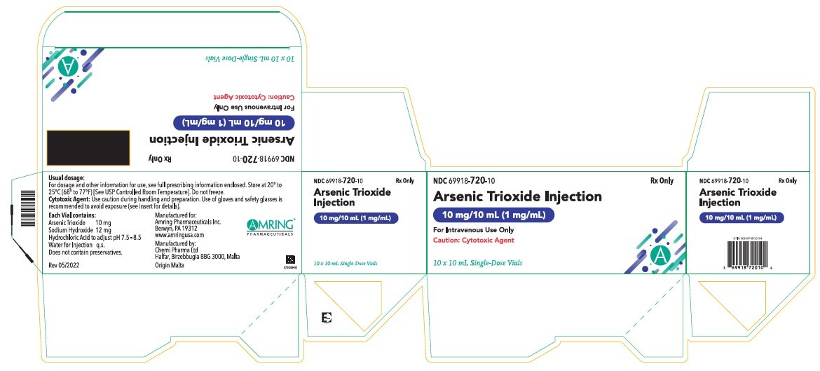 Arsenic trioxide Injection 1 mg/mL, 10 x 10 mL Ampules Carton, Part 2 of 2