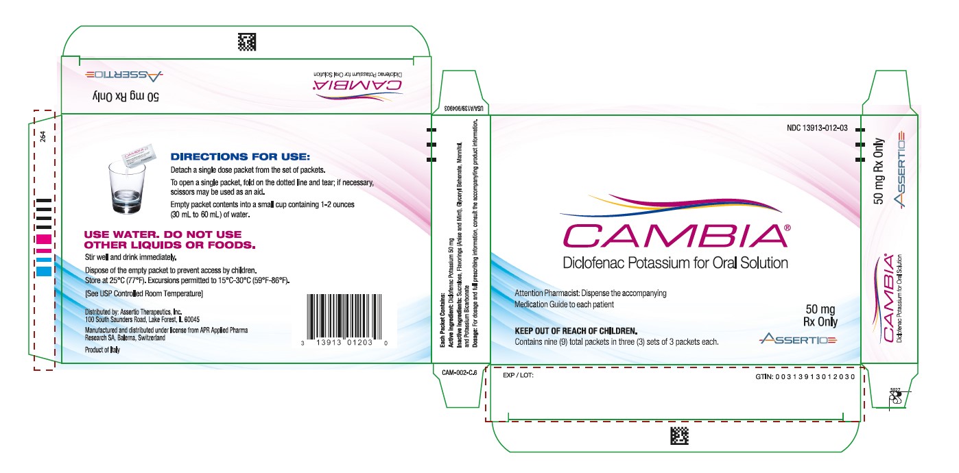 Cambia 50 mg Box of 9 Packets