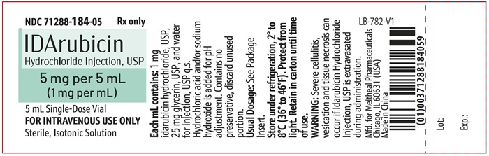 PACKAGE LABEL.PRINCIPAL DISPLAY PANEL - Idarubicin Hydrochloride Injection, USP 5 mg per 5 mL Container Label