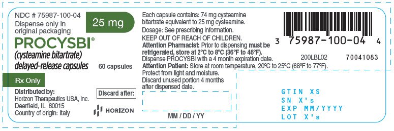 PRINCIPAL DISPLAY PANEL - 25 mg Capsule Bottle Label