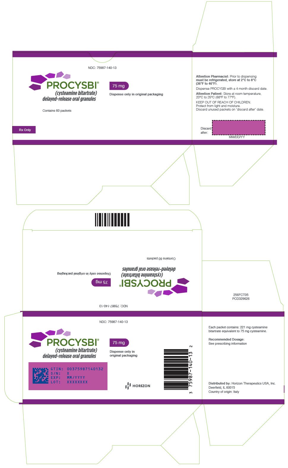 PRINCIPAL DISPLAY PANEL - 75 mg Granule Packet Carton