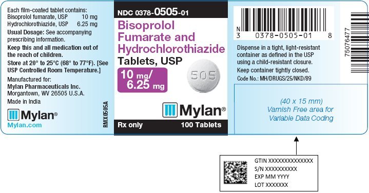 Bisoprolol Fumarate and Hydrochlorothiazide Tablets 2.5 mg/6.25 mg Bottle LabelBisoprolol Fumarate and Hydrochlorothiazide Tablets 2.5 mg/6.25 mg Bottle Label