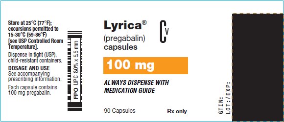 Lyrica Capsules 100 mg Bottle Label