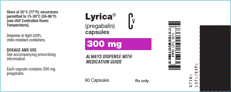 Lyrica Capsules 300 mg Bottle Label