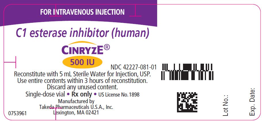 PRINCIPAL DISPLAY PANEL - 500 IU Vial Label