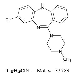 Clozapine Structural Formula