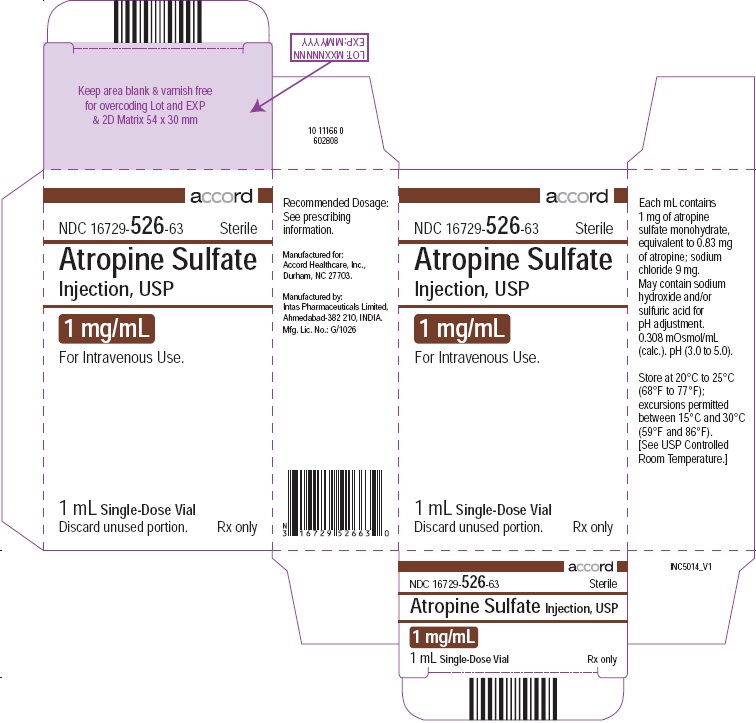 PRINCIPAL DISPLAY PANEL - Atropine Sulfate Injection, USP 1 mg/mL 1 Vial Carton