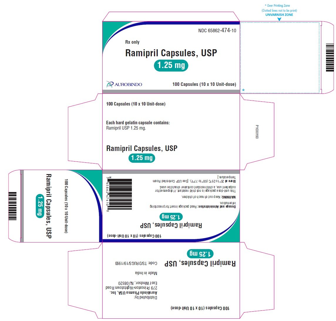 PACKAGE LABEL-PRINCIPAL DISPLAY PANEL - 1.25 mg Blister Carton (10 x 10 Unit-dose)