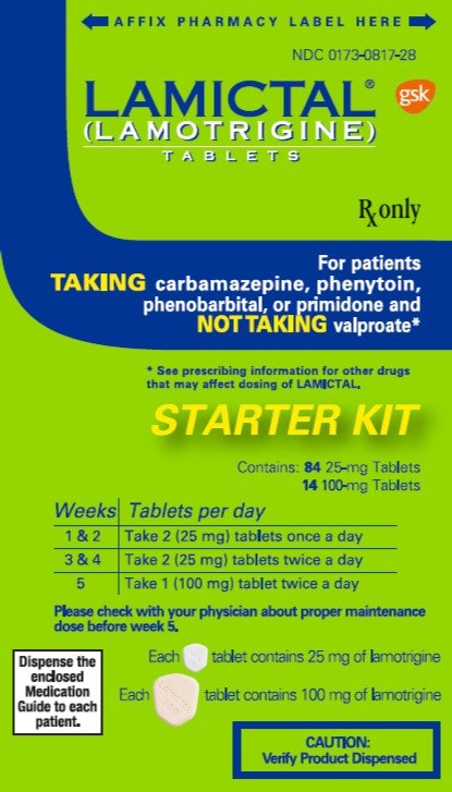 Lamictal Starter Kit Green 25mg and 100mg carton