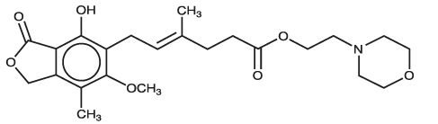 Mycophenolate Mofetil Structural Formula