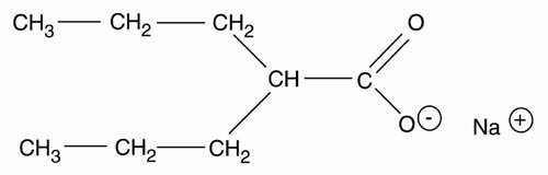 Chemical Structure of valproate sodium