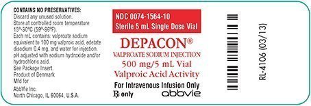 depacon 500mg/5ml single dose vial