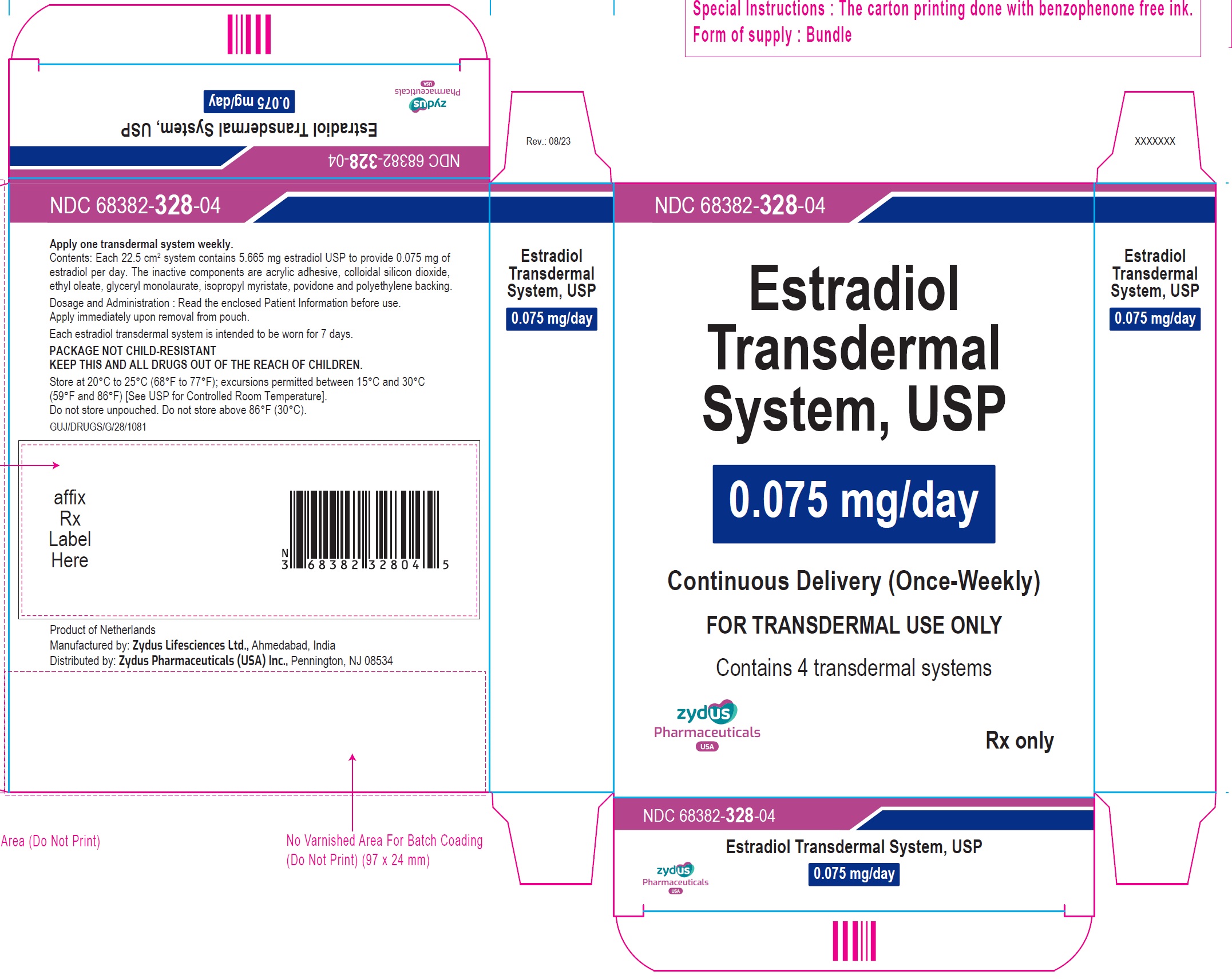 Estradiol Transdermal System, 0.075 mg/day