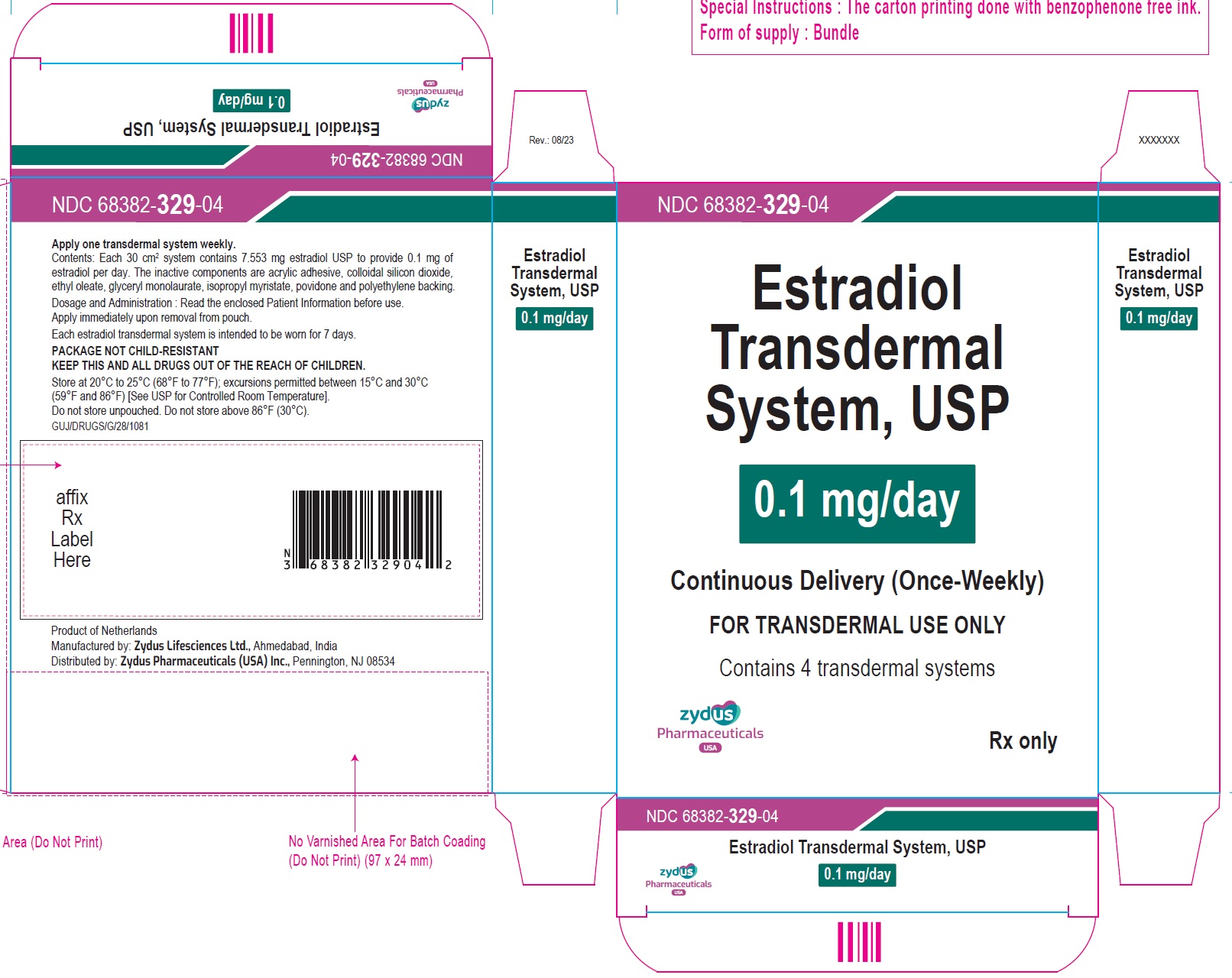 Estradiol Transdermal System, 0.1 mg/day