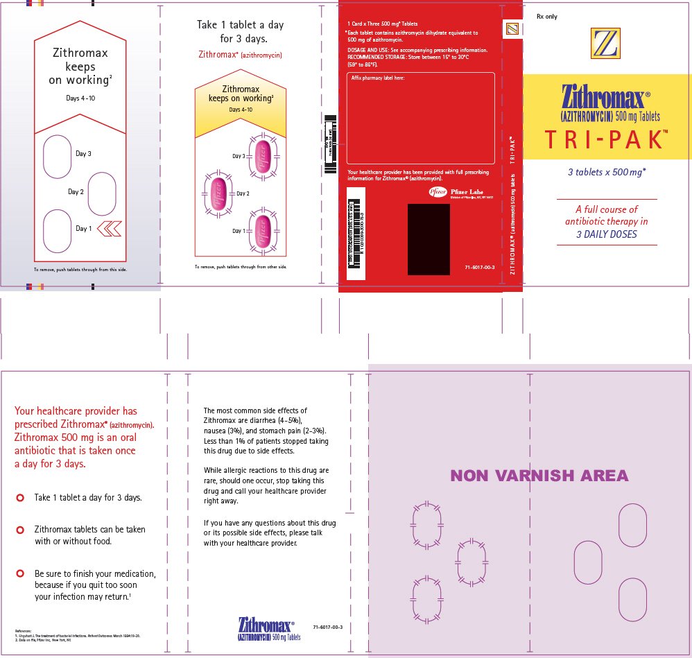 Principal Display Panel - 500 mg - 3 ct. Tablet Blister Pack