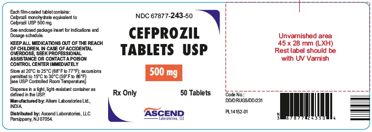 Cefprozil Container Label 500 mg 50 counts