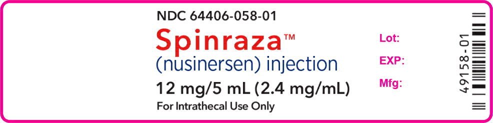 Principal Display Panel - Spinraza 12mg/5ml Vial Label
