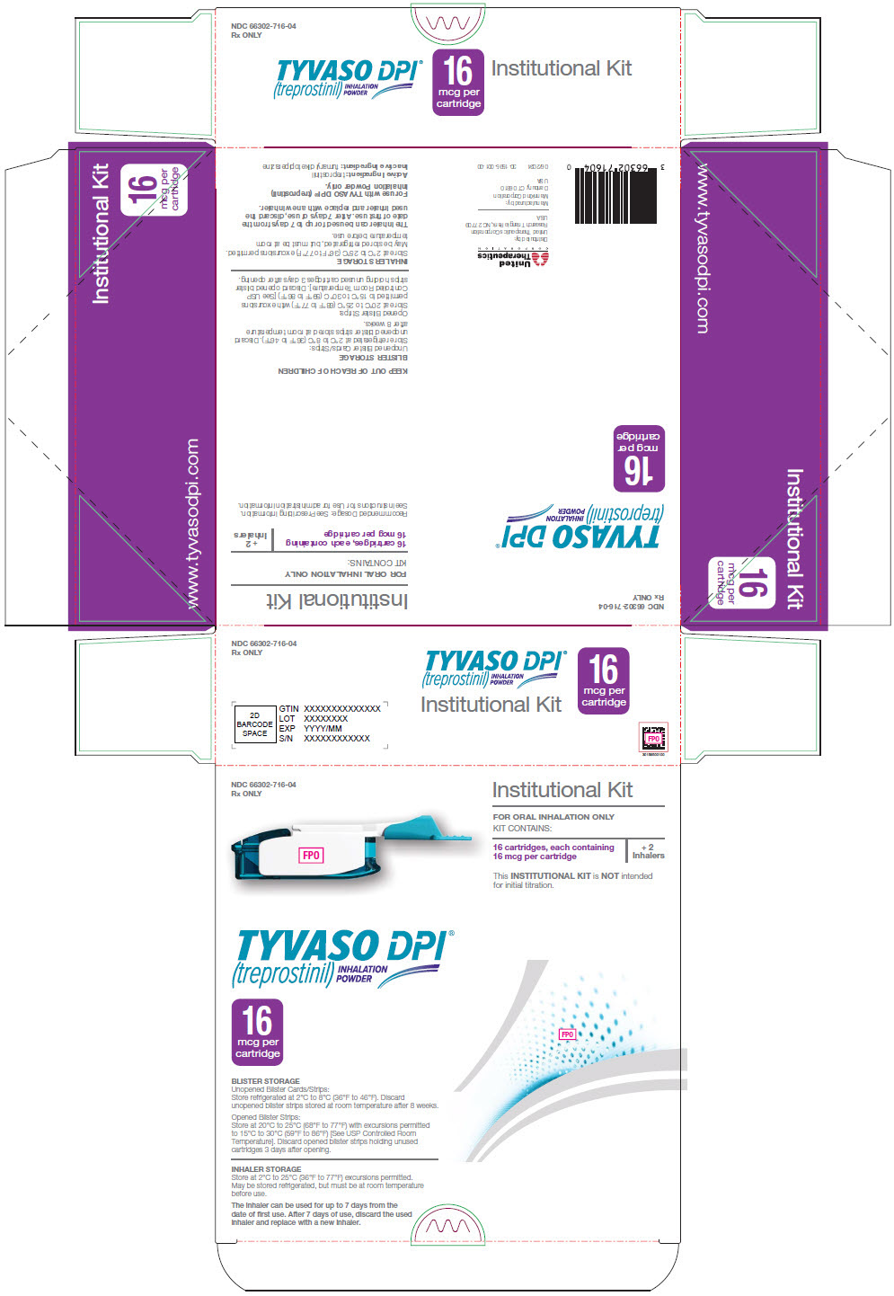 PRINCIPAL DISPLAY PANEL - 16 mcg Institutional Kit