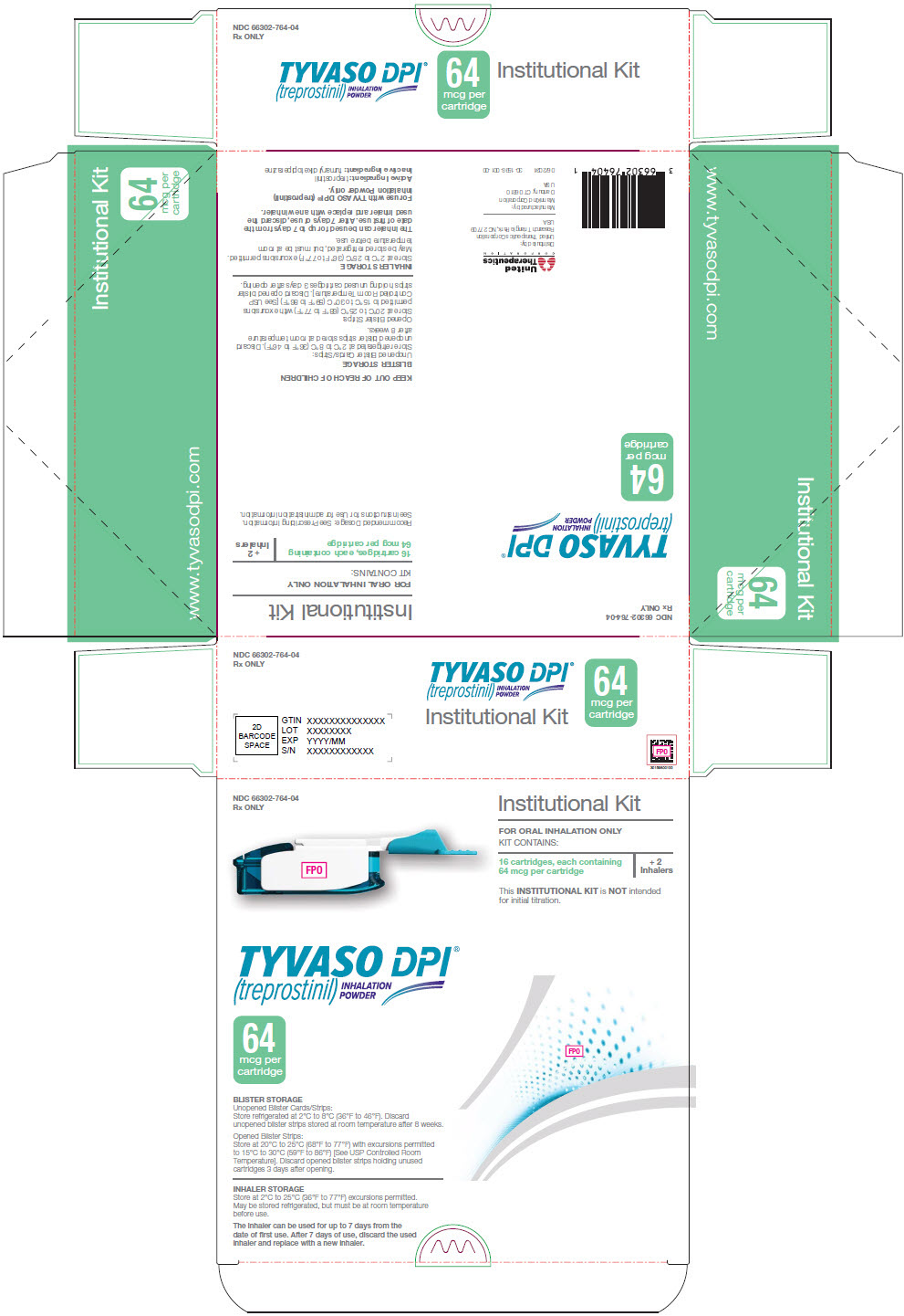 PRINCIPAL DISPLAY PANEL - 64 mcg Institutional Kit