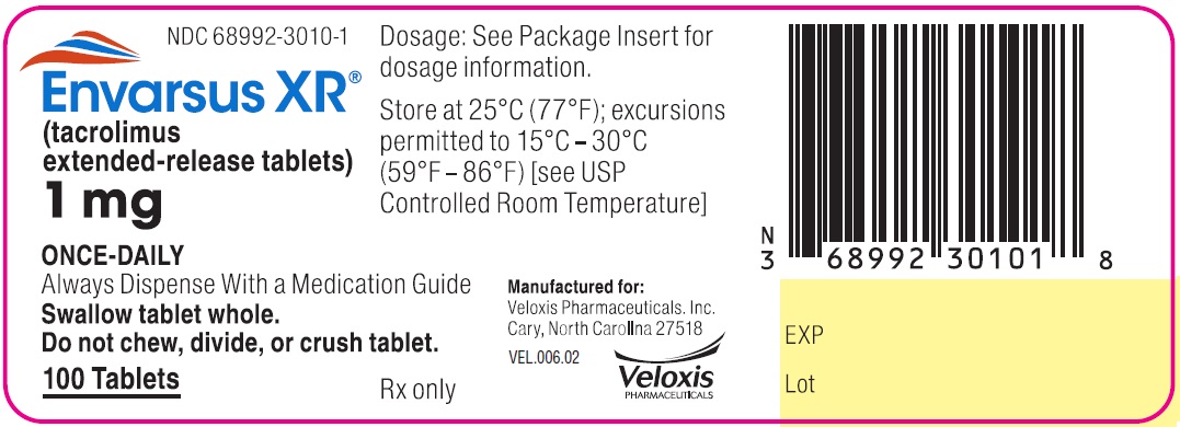 Envarsus 1mg 100 count bottle Label