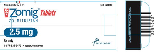 Zomig Tablets 2.5 mg carton