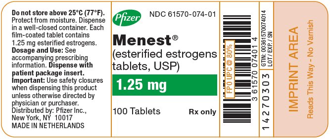 PRINCIPAL DISPLAY PANEL - 1.25 mg Tablet Bottle Label