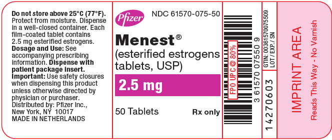 PRINCIPAL DISPLAY PANEL - 2.5 mg Tablet Bottle Label