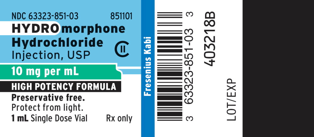 PACKAGE LABEL - PRINCIPAL DISPLAY - Hydromorphone Hydrochloride 10 mg Vial Label 
