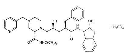 image of indinavir sulfate chemical structure