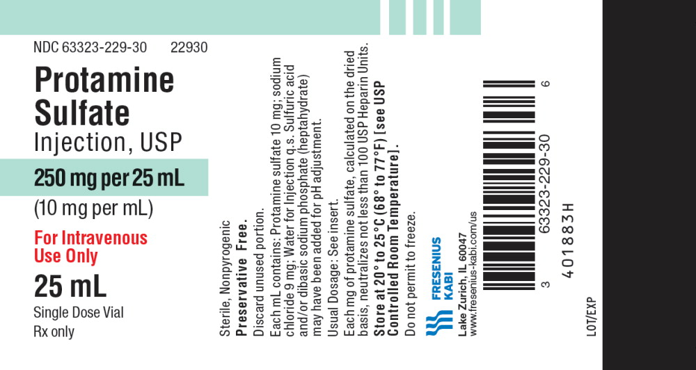 PACKAGE LABEL - PRINCIPAL DISPLAY - Protamine 25 mL Single Dose Vial Label 