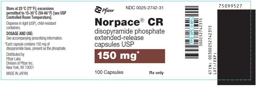 PRINCIPAL DISPLAY PANEL - 150 mg Capsule Bottle Label - NDC 0025-2742-31