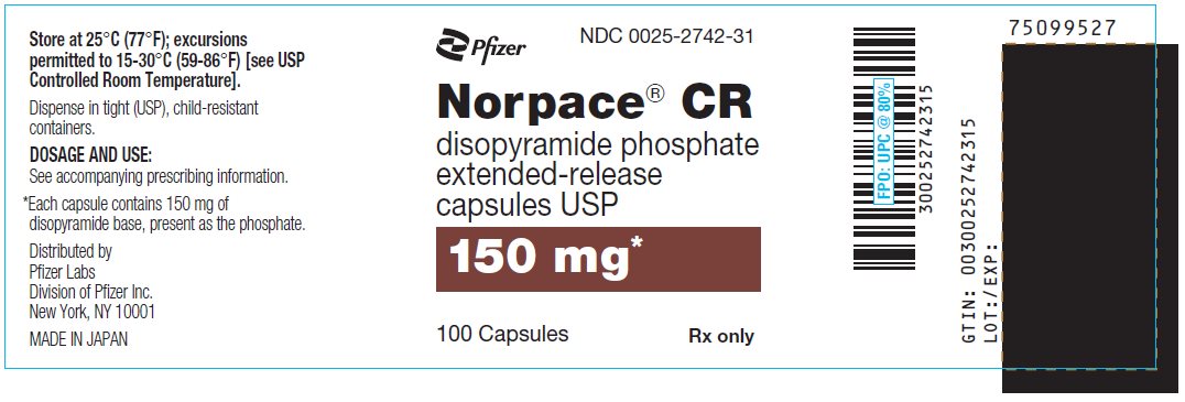 Principle Display Panel - 150 mg Capsule Bottle Label - NDC 0025-2742-31