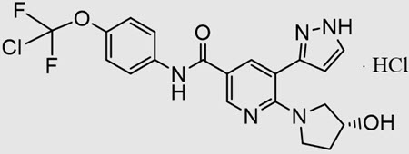 chemical structure of asciminib hydrochloride