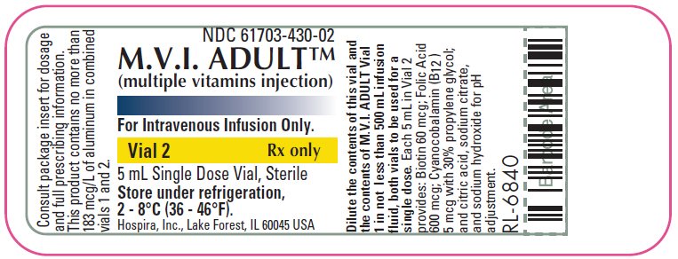 PRINCIPAL DISPLAY PANEL - 5 mL Vial Label - NDC 61703-430-02