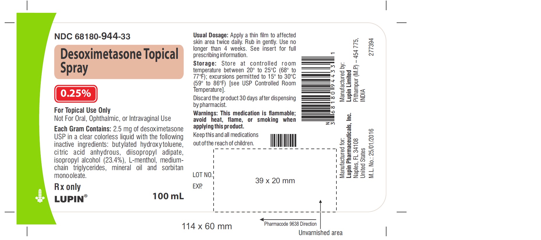 100 ml container