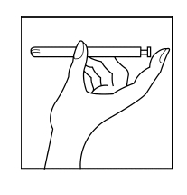 Pressing the applicator plunger